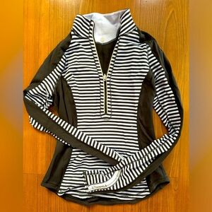 lululemon athletica Black and purple Striped Top